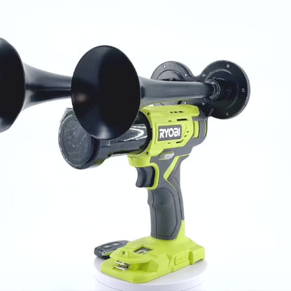 Dual Train Horn for Ryobi® 18v Battery — 360° view