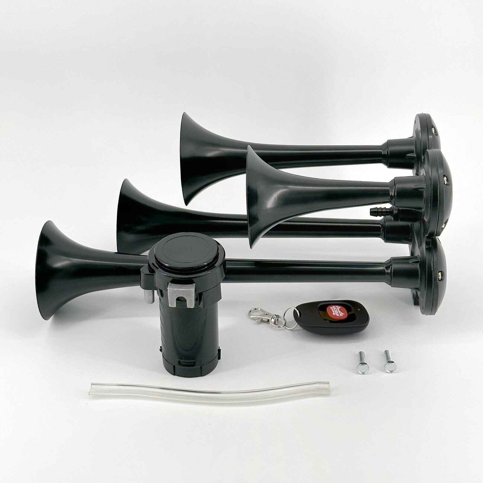 DIY Drill Train Horn Kit with 4 Trumpets for DeWalt or other Brushless Horngun