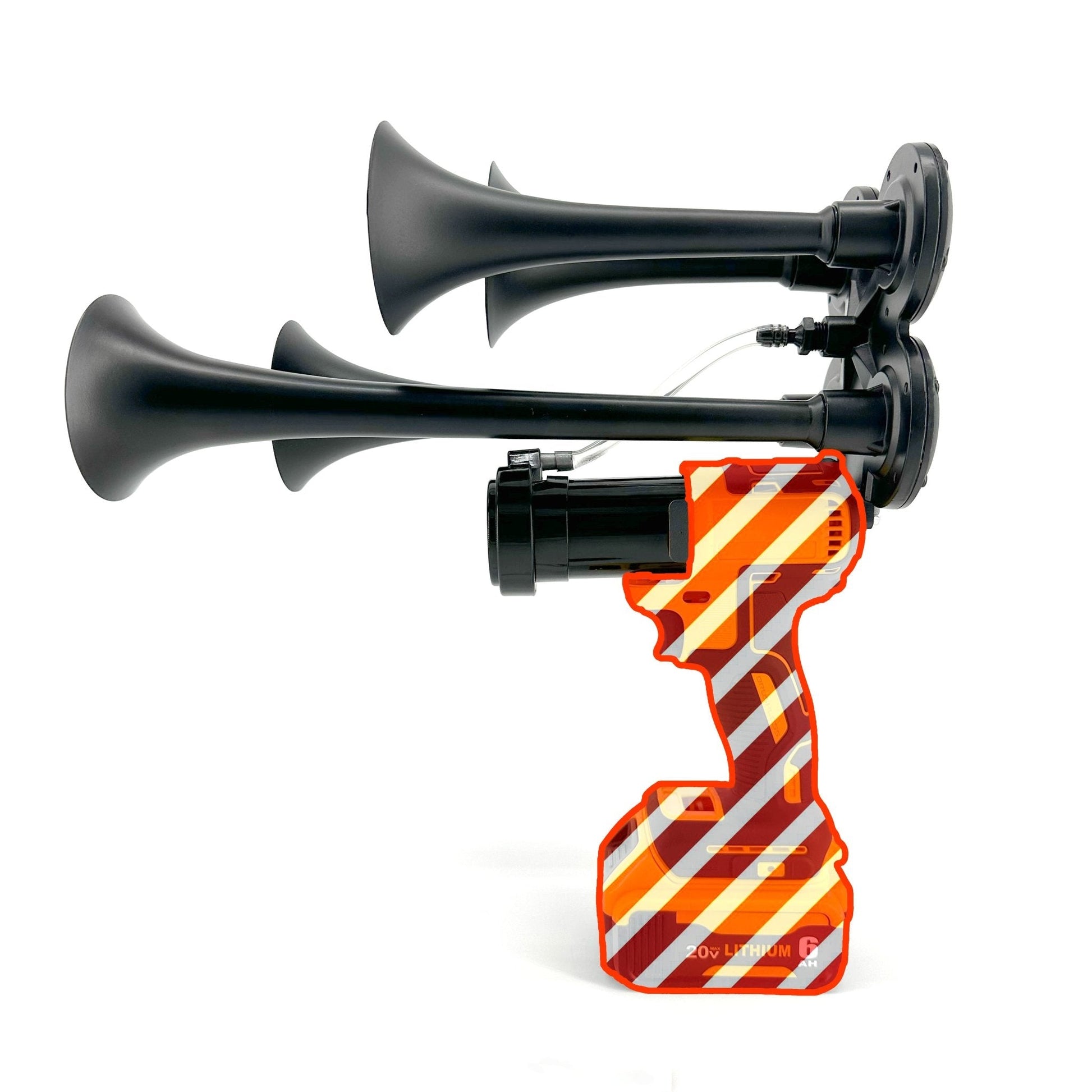 DIY Train Horn Gun Kit with 4 Trumpets (Universal) – Horngun